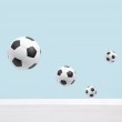 Kit de 10 Stickers Ballon de Foot Stickers Imprimés Gali Art