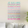 Sticker Texte Je suis libre Pastel Stickers Imprimés Gali Art