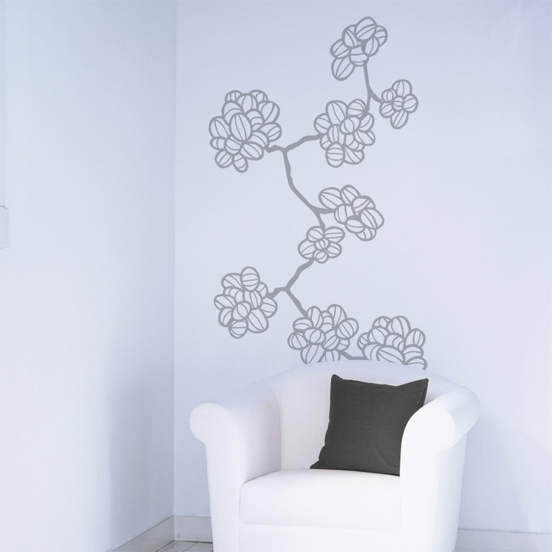 Sticker Branche Fleurie - Stickers Fleur Nature