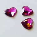 Cristal Swarovski Elements - Coeur Fushia Cristaux adhésifs