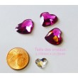 Cristal Swarovski Elements - Coeur Fushia Cristaux adhésifs