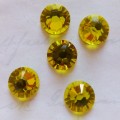 10 Cristaux Swarovski Autocollants Jaune Citrine Cristaux adhésifs