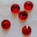 10 Cristaux Swarovski Autocollants Rouge Rubis Cristaux adhésifs