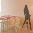 Sticker Silhouette Femme au Parapluie Stickers Silhouettes Gali Art