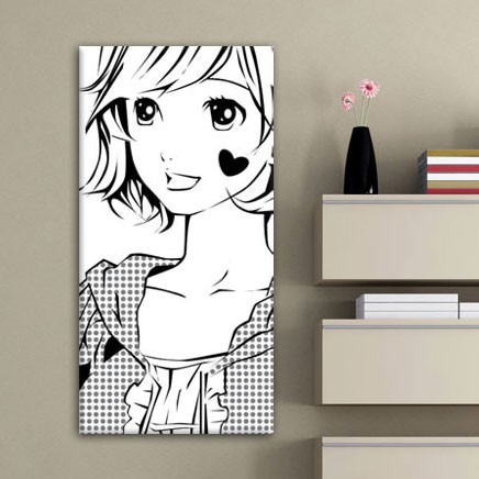 Tableau Fille Style Manga Shojo Amoureuse Tableau Design