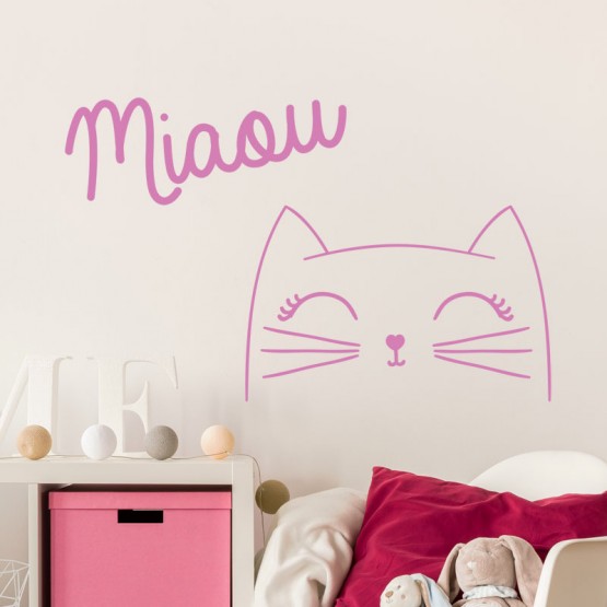 Sticker Décoratif Chat Miaou Stickers Chambres Enfants Gali Art