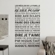 Stickers texte Règles de la Famille Stickers Texte et Citations Gali Art