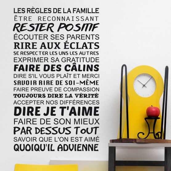 Stickers Muraux Citation et Lettres Amour Autocollant Mural Texte