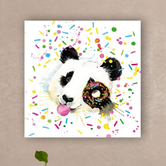 Tableau Panda et donut Tableaux Animaux Gali Art