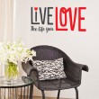 Sticker Live the life you love Stickers Texte et Citations Gali Art