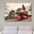 Tableau Londres en Bus Tableaux Urbain Gali Art