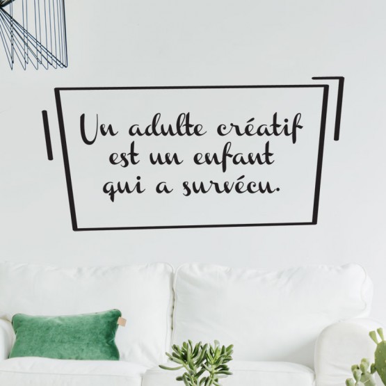 Sticker Texte Adulte créatif - Décoration murale citation décalée