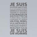 Sticker texte Je suis un Homme Stickers Texte et Citations Gali Art