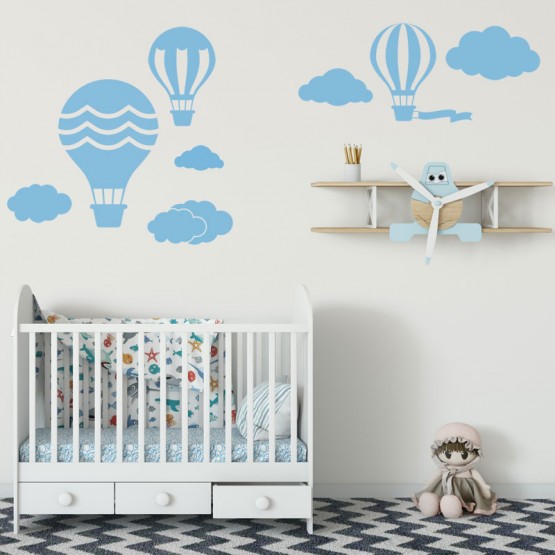 Décor mural Montgolfière Stickers Chambres Enfants Gali Art