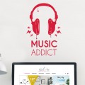 Stickers Music Addict Stickers Pop Gali Art