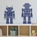Stickers Duo de Robots Stickers Chambres Enfants Gali Art