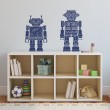 Stickers Duo de Robots Stickers Chambres Enfants Gali Art