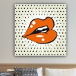 Tableau Bouche Pop Art fond beige Tableaux Pop Numeric Gali Art