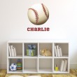 Sticker Baseball avec prénom Stickers Chambres Enfants Gali Art