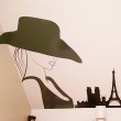 Stickers Parisienne au chapeau Stickers Voyage Gali Art