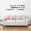 Sticker Citation Paris Paradis Stickers Texte et Citations Gali Art