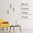 Sticker Citation: Rêvez, croyez, aimez, vivez Stickers Texte et Citations Gali Art