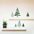 Lot de 6 Sapins design Stickers Festivités Gali Art