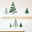 Lot de 6 Sapins design Stickers Festivités Gali Art