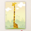 Tableau Illustration Girafe Tableaux Enfant Gali Art