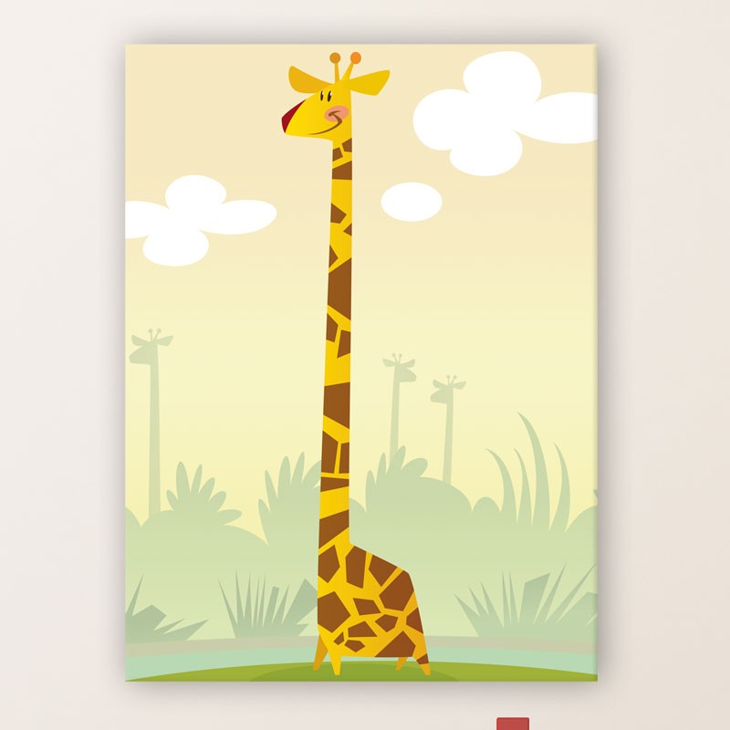 Enfants-Enfants Hauteur Tableau Jungle Girafe Animal Design-inclus 40 autocollants 