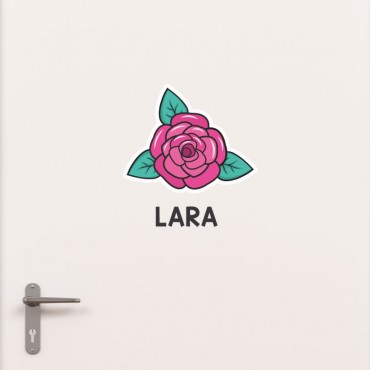 Kit Porte Rose avec prénom