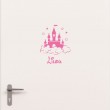 Kit Porte Chateau de Princesse avec prénom Stickers de Porte Personnalisé Gali Art