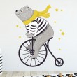 Sticker Ours à vélo Stickers Chambres Enfants Gali Art