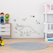 Stickers décor Triceratops Stickers Chambres Enfants Gali Art
