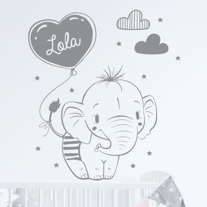 Sticker mural éléphant funambule pour enfant- Acte deco