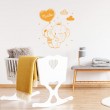 Décor mural bébé éléphant avec prénom Stickers Chambres Enfants Gali Art