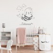 Décor mural bébé phoque avec prénom Stickers Chambres Enfants Gali Art
