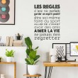 Stickers Les Règles d'une vie parfaite Stickers Texte et Citations Gali Art