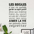 Stickers Les Règles d'une vie parfaite Stickers Texte et Citations Gali Art