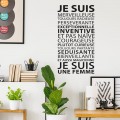 Sticker texte Je suis une Femme Stickers Texte et Citations Gali Art