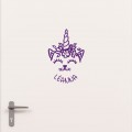 Kit Porte Caticorn avec prénom Stickers de Porte Personnalisé Gali Art