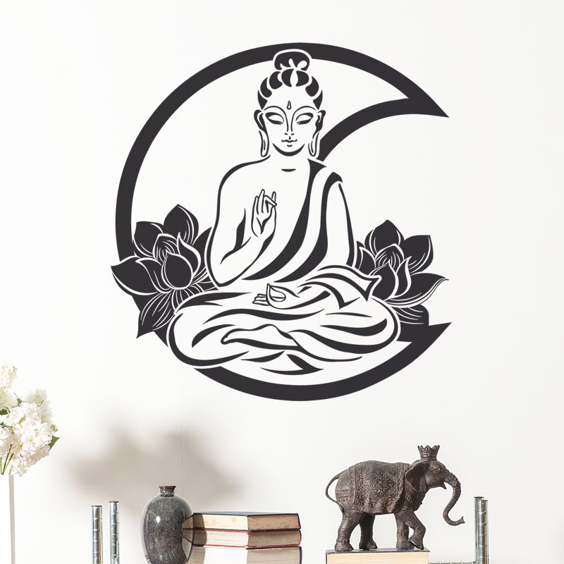Sticker Bouddha: stickers mural zen - Top Zen