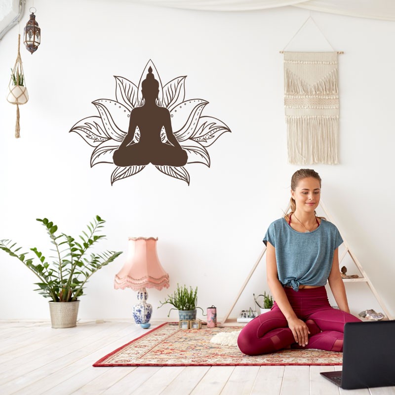 Stickers muraux : Zen lotus - Sticker décoration murale