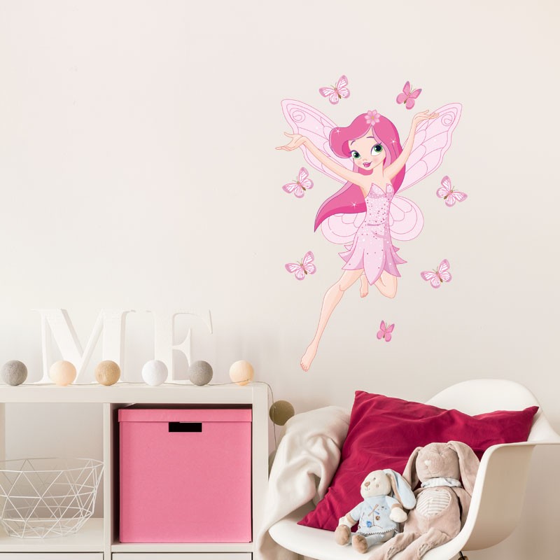 Sticker Tête de Lit Papillons - Décoration murale chambre enfant