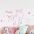 Sticker Licorne avec Prénom Stickers Chambres Enfants Gali Art