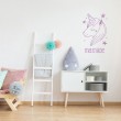 Stickers Licorne magique avec prénom Stickers Chambres Enfants Gali Art