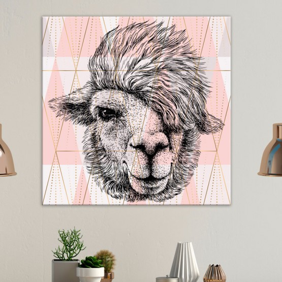 Tableau Portrait de Lama Tableaux Animaux Gali Art