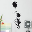 Stickers Petit Fille au Ballon Stickers Silhouettes Gali Art