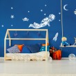 Sticker Astronaute avec décor Stickers Chambres Enfants Gali Art