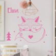 Stickers Renard Tendresse avec prénom Stickers Chambres Enfants Gali Art